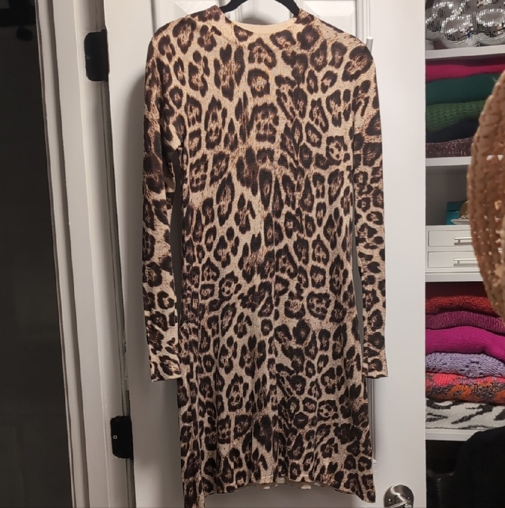 Warehouse Tan and Brown Patterned Knit Top